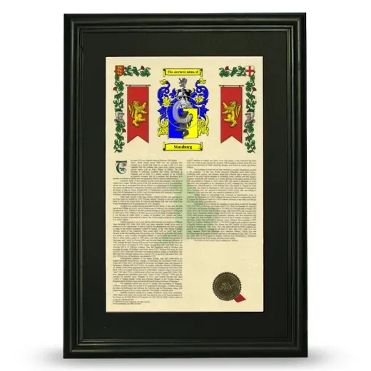Stanburg Deluxe Armorial Framed - Black