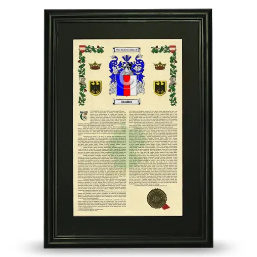 Stauber Deluxe Armorial Framed - Black
