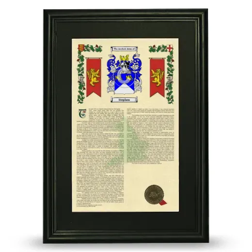 Stephen Deluxe Armorial Framed - Black