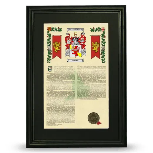 Steuart Deluxe Armorial Framed - Black