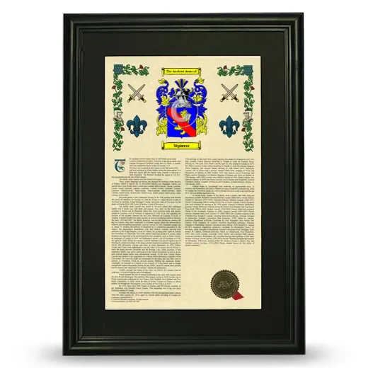 Stpierre Deluxe Armorial Framed - Black