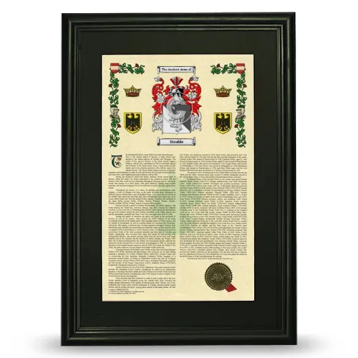 Stroble Deluxe Armorial Framed - Black