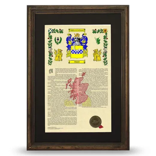 Stuert Deluxe Armorial Framed - Brown