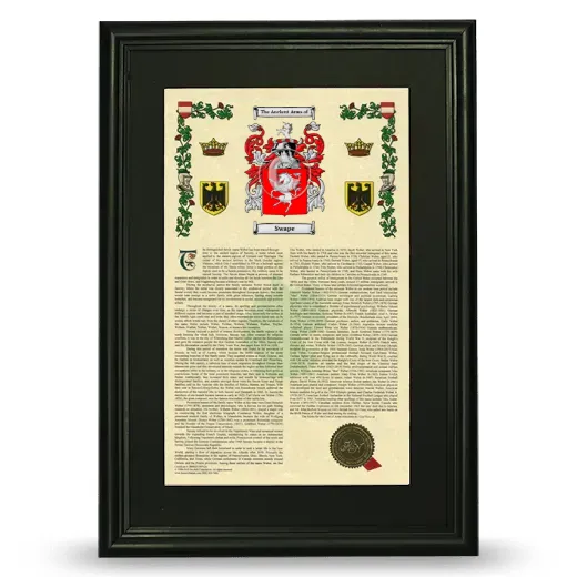 Swape Deluxe Armorial Framed - Black