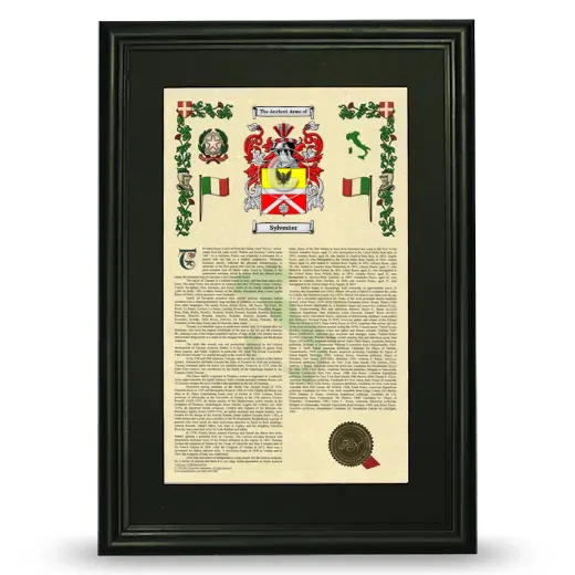 Sylvester Deluxe Armorial Framed - Black