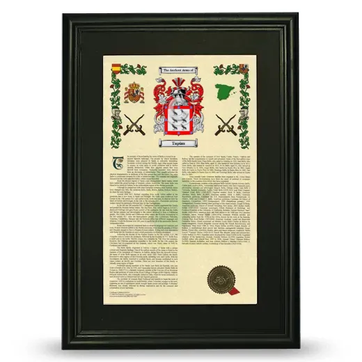 Tapias Deluxe Armorial Framed - Black