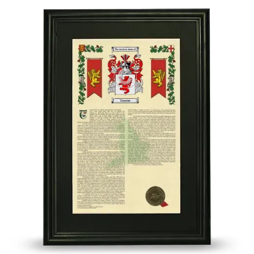 Teaster Deluxe Armorial Framed - Black