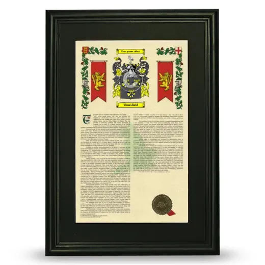 Thursfield Deluxe Armorial Framed - Black