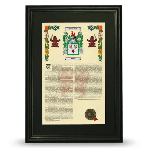 Todd Deluxe Armorial Framed - Black