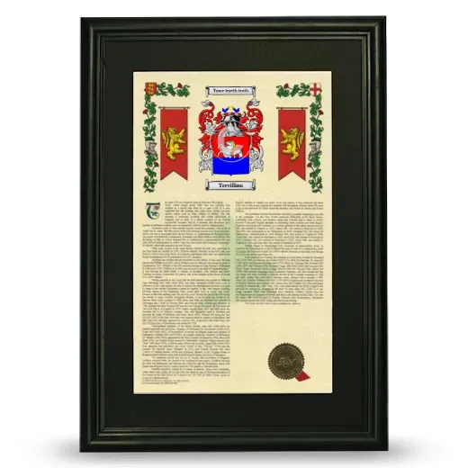 Trevillian Deluxe Armorial Framed - Black