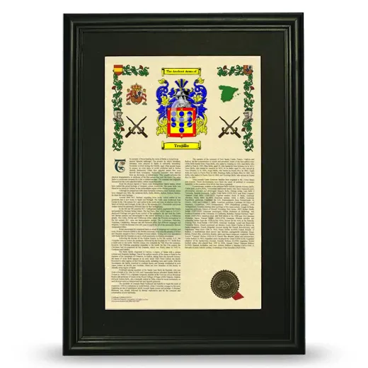 Trujillo Deluxe Armorial Framed - Black