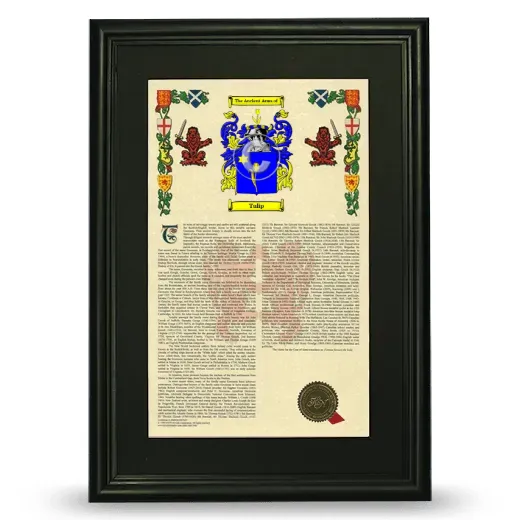 Tulip Deluxe Armorial Framed - Black