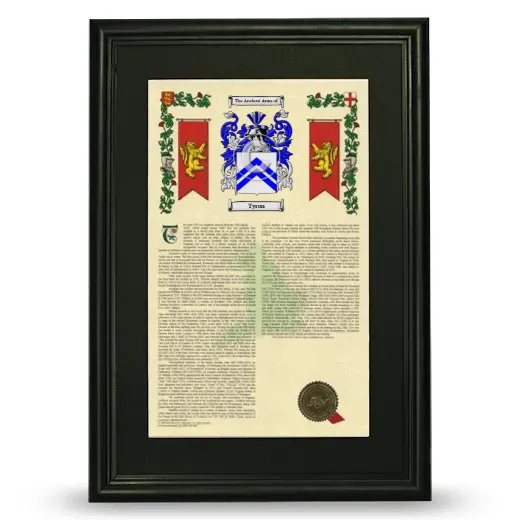 Tyron Deluxe Armorial Framed - Black