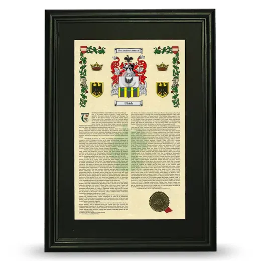 Ulrich Deluxe Armorial Framed - Black