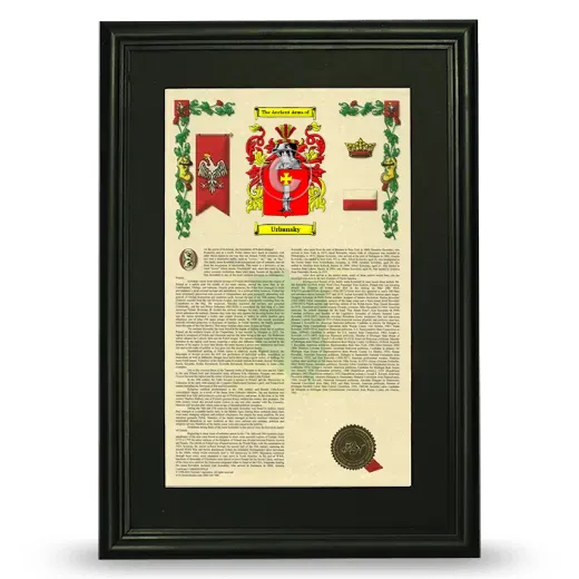 Urbansky Deluxe Armorial Framed - Black