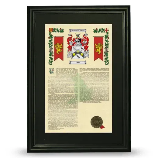 Uron Deluxe Armorial Framed - Black