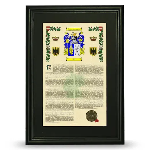 Utz Deluxe Armorial Framed - Black