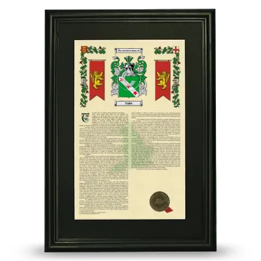 Valet Deluxe Armorial Framed - Black