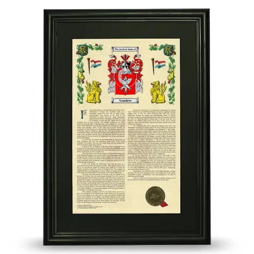 Vancleve Deluxe Armorial Framed - Black