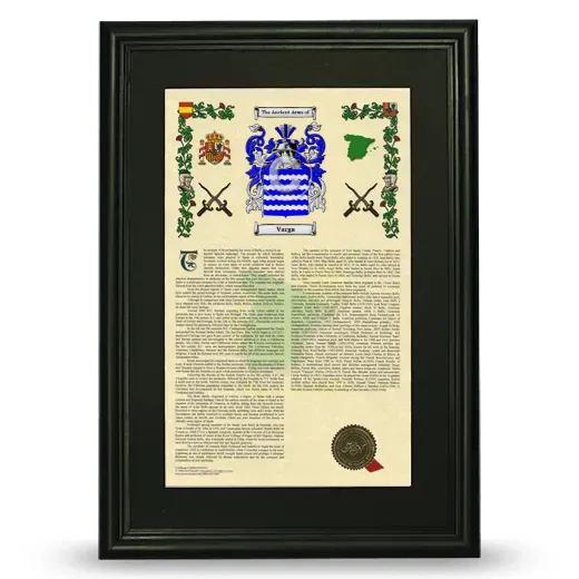 Varga Deluxe Armorial Framed - Black