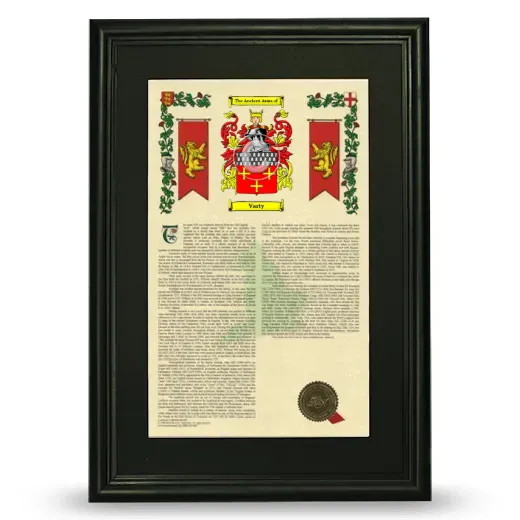 Varty Deluxe Armorial Framed - Black