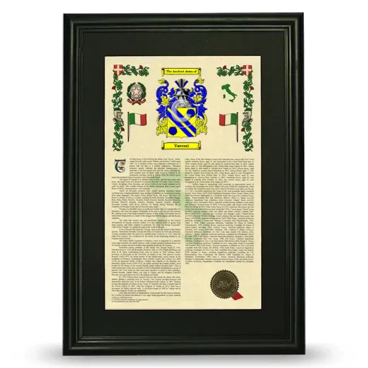 Varvari Deluxe Armorial Framed - Black