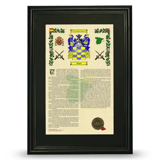 Vasco Deluxe Armorial Framed - Black