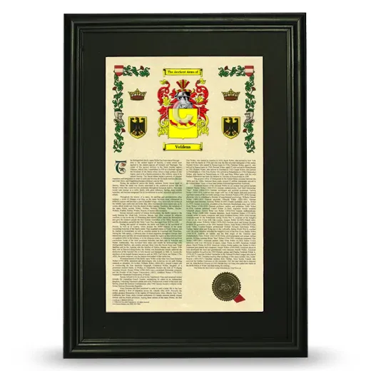 Veldens Deluxe Armorial Framed - Black