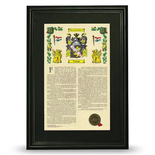 Venema Deluxe Armorial Framed - Black