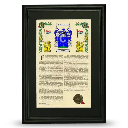 Vesper Deluxe Armorial Framed - Black