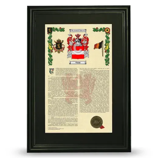 Viana Deluxe Armorial Framed - Black