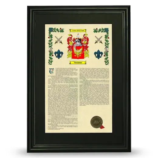 Vienneau Deluxe Armorial Framed - Black