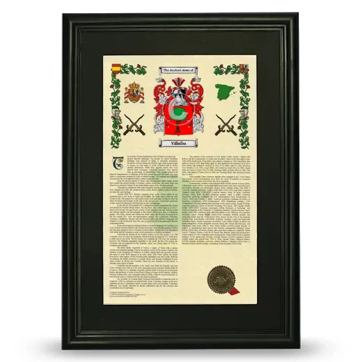 Villalba Deluxe Armorial Framed - Black