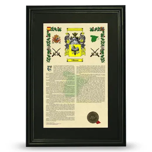 Villamor Deluxe Armorial Framed - Black