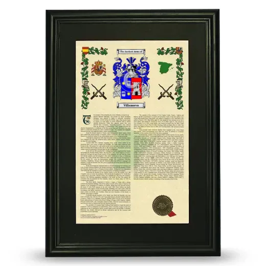 Villanueva Deluxe Armorial Framed - Black