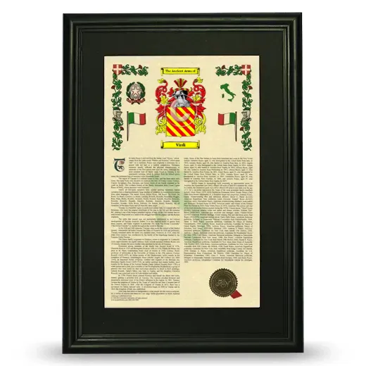 Virdi Deluxe Armorial Framed - Black