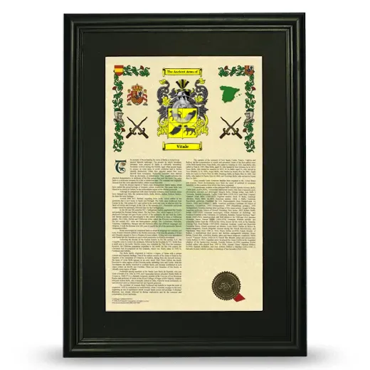 Vitale Deluxe Armorial Framed - Black