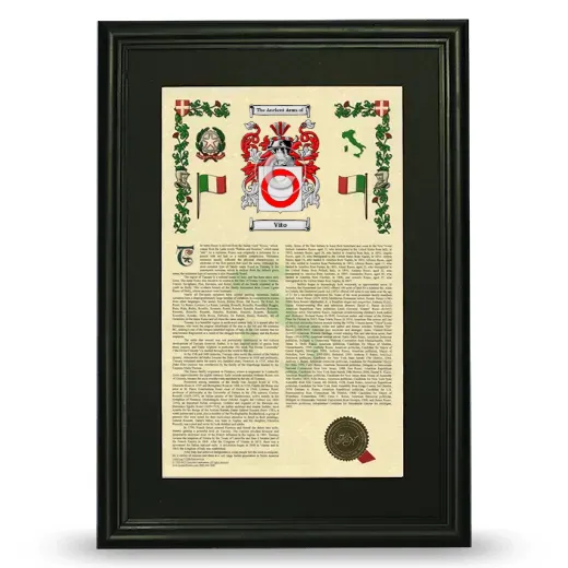 Vito Deluxe Armorial Framed - Black