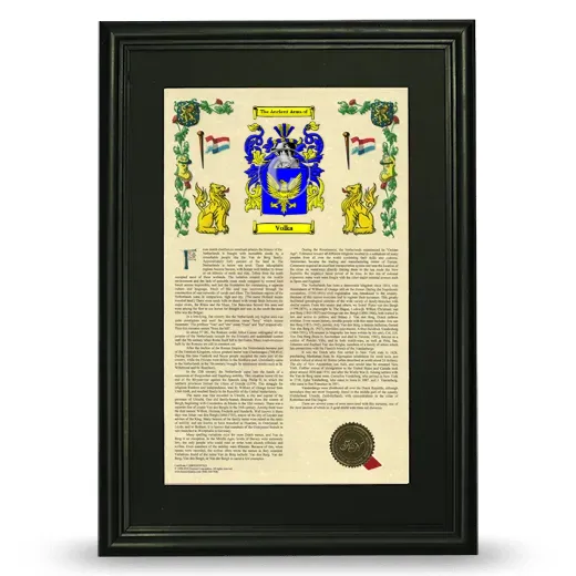 Volka Deluxe Armorial Framed - Black