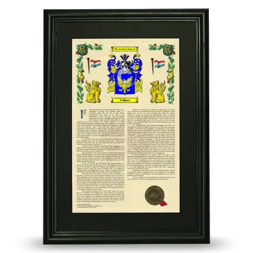 Volkers Deluxe Armorial Framed - Black