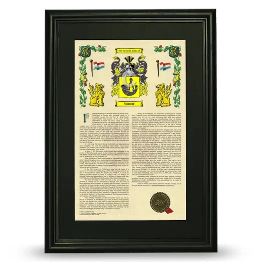 Vorster Deluxe Armorial Framed - Black