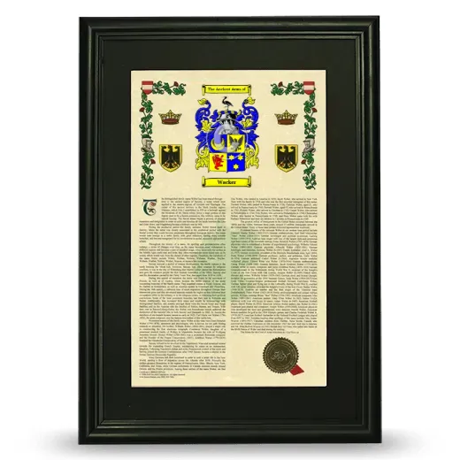 Wacker Deluxe Armorial Framed - Black