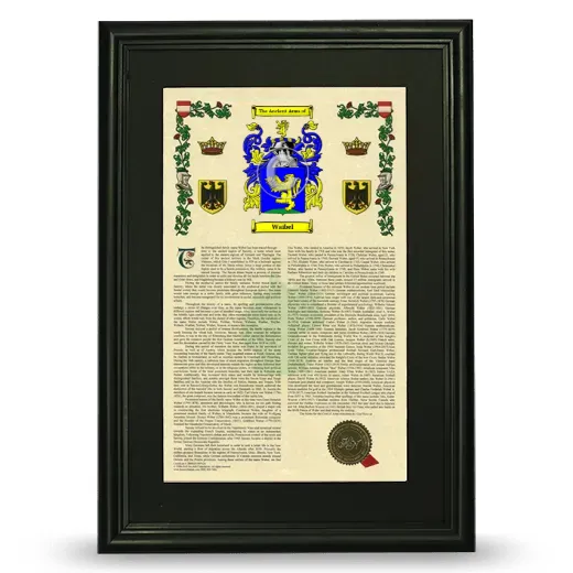 Waibel Deluxe Armorial Framed - Black