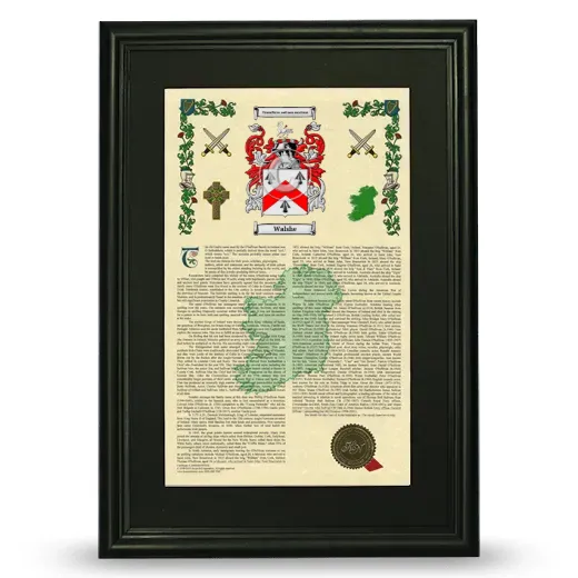 Walshe Deluxe Armorial Framed - Black