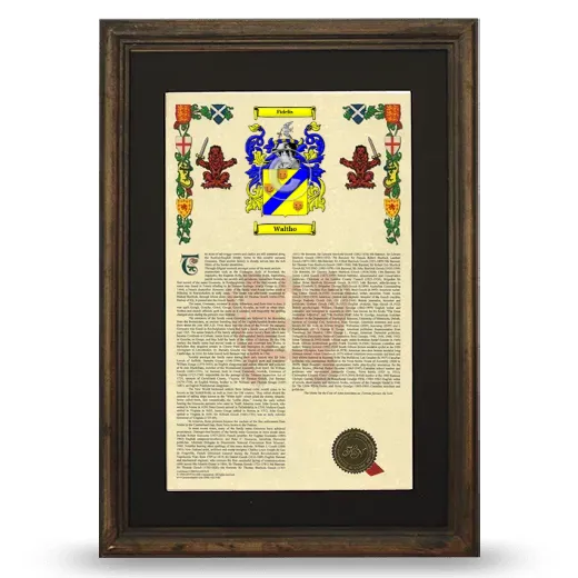 Waltho Deluxe Armorial Framed - Brown