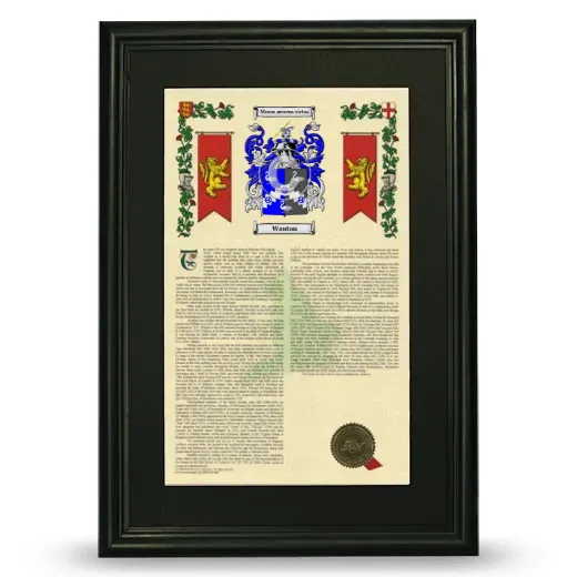 Wauton Deluxe Armorial Framed - Black