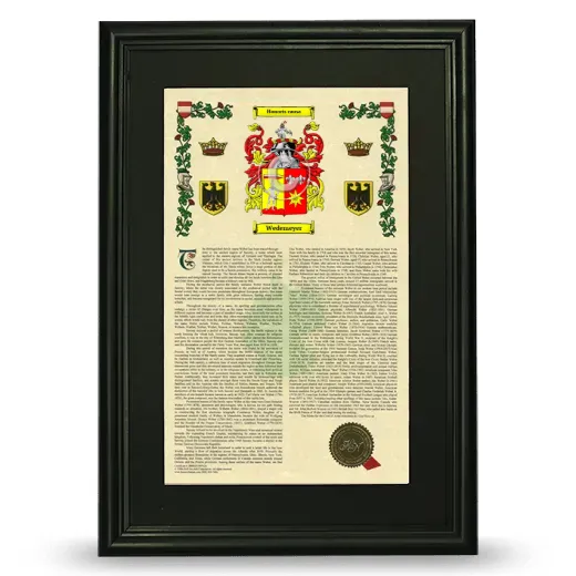 Wedemeyer Deluxe Armorial Framed - Black