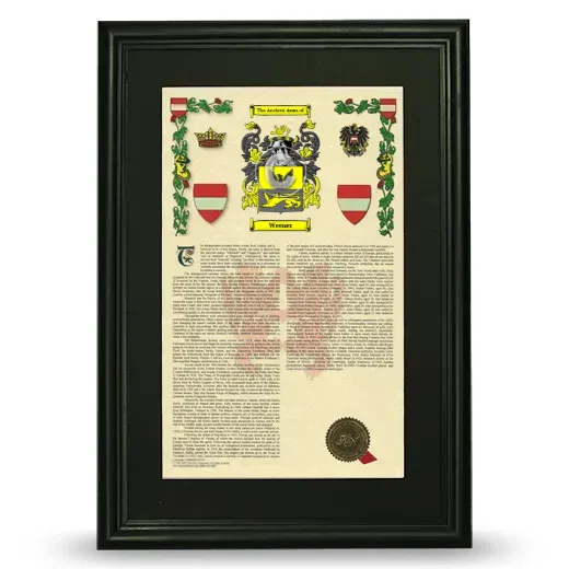 Weener Deluxe Armorial Framed - Black