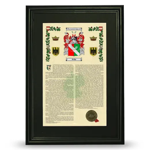 Wehr Deluxe Armorial Framed - Black