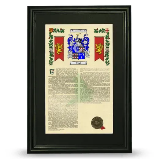 Weigh Deluxe Armorial Framed - Black